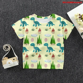 T-Särk Kids 3D-Baby Poiste Riided Suvel Hip-Hop Naljakas Dinosaurus Prindi Tshirt Cartoon Väikelapse Tüdruk Lapsed Lühikesed Varrukad Tops