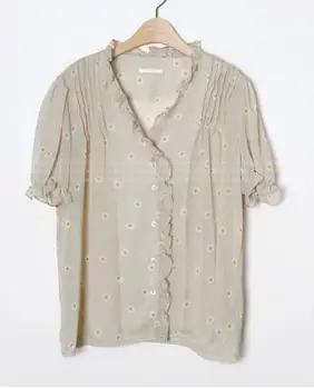 S-XL Uus Vintage Särk Mõõdus Tops Naiste pluus sifonki lühikesed varrukad Tüdrukute Pluus Suvel Pluss Suurus Naiste Pluusid femme Blusas