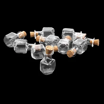 10 Tk Mini Väike Tilluke Selge Korgist Korgiga Klaasist Pudelid Korgist Läbipaistev Selge Purgid Kingitused Viaali Hulgimüük