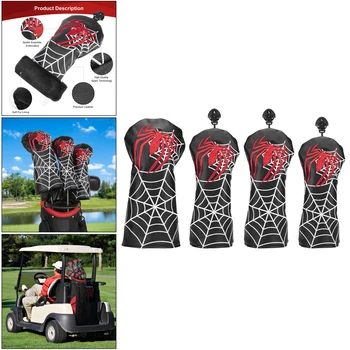 Golf Club #1 #3 #5 UT Headcovers Juhi Fairway Woods Kate PU Nahk Spider Tikandid Pea Hõlmab Protector Golf Tarvikud