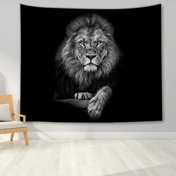 Lõvi Loomade Vaip Seina Riputamise 3D-Printimine Lõvi Vaip Seina Kaunistamiseks Ühiselamu Tuba, Magamistuba elutoa Seina Riputamise Boho