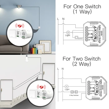 Tuya Zigbee 3.0 Dimmer Smart Switch Module Controller 2-Tee Kauge Hääljuhtimine Smart Valguse Lüliti, Relee Google ' I Abiline Alexa