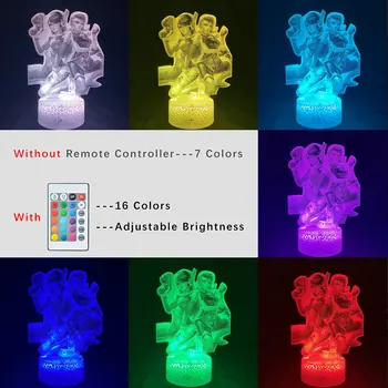 Mäng Fännid Overwatch D. Va 3D Pilt Lamp Touch Sensor Magamistuba Decor Light Puhkus Esitada OW 3d Pilt Tuli Dva Öö Anime