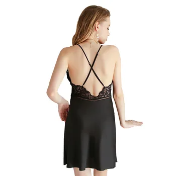 2021 Pits Lohkus välja Seksikas Sleepwear Naiste Backless Nightgowns Suvel Pluss Suurus Femal Öö Kleit