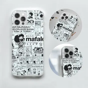 Armas Tüdruk Mafalda Uus Lõbus Pehmest Kummist Telefoni Juhul Läbipaistev Selge Iphone 11 12 Pro 5s 6 6s 7 8 Plus X Xs Xs Max XR SE 2020