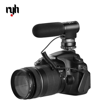 RYH MIC-03 Kaamera Mikrofoni 3,5 mm MIKROFONI Pistik Jahuti Salvestamise Microfone Nikon, Canon, Sony DSLR DV-Vlog Mikrofon