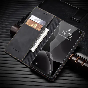 Flip Naha Puhul Samsung Galaxy A71 A70 A51 A41 A40 Luksus Vintage Kaardi Omaniku Rahakoti Ja Telefoni Kott Samsung A50 Kate Etui
