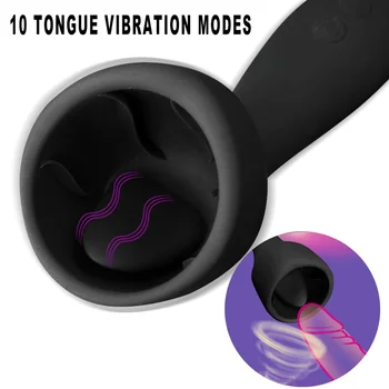 Võimsa Keele Köniinsä Vibraator Glan Massager Tiss Kliitori Stimulaator Oral Sex Mänguasjad Mees Naiste Täiskasvanud Masturbator