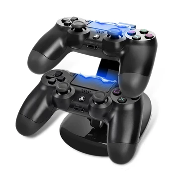 Sony Playstation 4 PS4 Kontroller Laadija Dock Dual USB-Laadimine Seisma laadimisjaama Seista Häll Jaoks Küberpunk 2077
