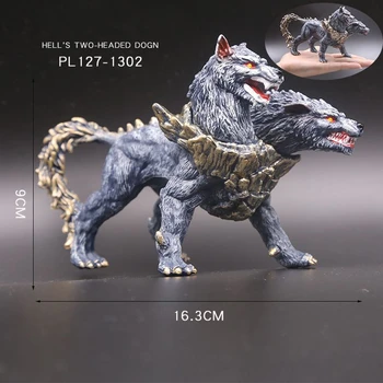 Lääne Mütoloogia Warcraft Kolme Chimera Vallas Tähemärki Kaks Põrgu Koer Loomade Mudel PVC Kogumine Laste Mänguasjad Kingitus