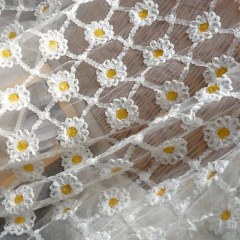 3D Flower Mesh Tülli Pits Kangas, Litrid Jaoks Riietatud Daam Pruudi Õmblemine DIY Materjali 1 Hoovis