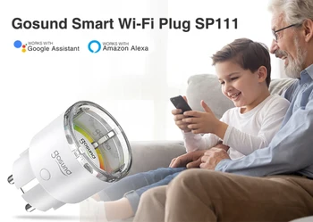 Gosund 15A Smart Wifi Pistik Koos Power Jälgida Smart Home Traadita Pistikupesa Pistikupesa Töötab Alexa Google ' i Kodu Tuya App