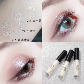 Vedelik, Värviline Glitter Lauvärv Diamond Eye Liner Geel Virvendama Valge Hõbe Pärlmutterläiget Tekitavad Metallik Särav Meik Kosmeetika