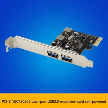 PCI-E NEC720202 Dual-Port USB 3.0 Super-High-Speed laienduskaardi 5V/3A/Sadama Self-Powered for PC