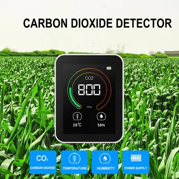 1tk CO2 Mõõtja Digitaalse Temperatuuri ja Niiskuse Andur Tester õhukvaliteedi Monitor Süsinikdioksiidi TVOC HCHO Detektor