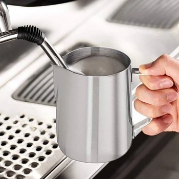 Espresso Aurutatud Kann Set 20OZ/600Ml Mõõtmine Sees Roostevabast Terasest Piima-Le Cup -espressomasinad