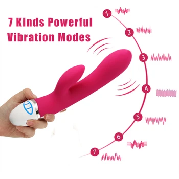G Spot Küülik Vibraator Dildo Orgasm Täiskasvanute Mänguasjad Laadimine USB Võimas Masturbatsioon Sugu Mänguasi Naistele Veekindel Täiskasvanud Sugu Toode