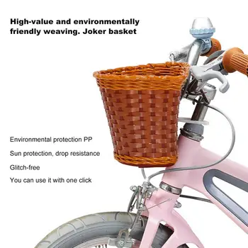 Multifunktsionaalne Rotangist Jalgratta Korv Ees Pagasi Kotti Praktiline, Vastupidav Roller Lenkstangi Ladustamise Mahuti Jalgratta Tarvikud