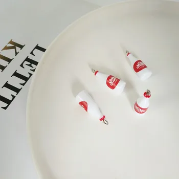 10tk Kääbus Kawaii 3D Piima Pudel, Millel Konks Vaik Käsitöö Cute DIY Järeldused Võtmehoidja Kõrvarõngad, Ripatsid, Ehted Tegemine