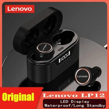 Originaal Lenovo LP12 TWS Traadita Kõrvaklapid 5.0 Bluetooth Kõrvaklappide Dual Stereo Müra Vähendamise Bass IPX5 Veekindel Pikk Ooterežiimis