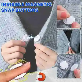 Diy Mantel Kott Automaatne Magnet Äraveo Lukk Paari Plastist Pannal. Ring Nähtamatu Rauast Lukk Imemiseks Magnet Kotid Hid O9D7