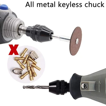 4 Tk Quick Change Chuck Mitmeotstarbeline, Universaalne, Mini-Võtmeta avamis-ja Drill Chuck eest Dremel Elektriline Veski Vahend 0.4-3.2 mm