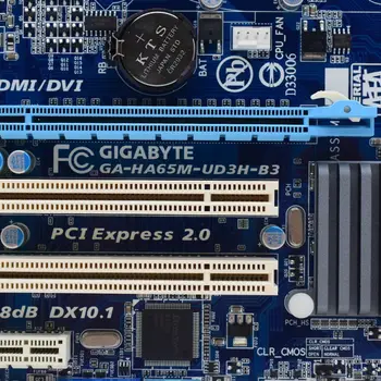 Näiteks Gigabyte GA-HA65M-UD3H-B3 Lauaarvuti Emaplaadi H61 LGA-1155 DDR3 USB2.0 SATA II Micro-ATX Originaal