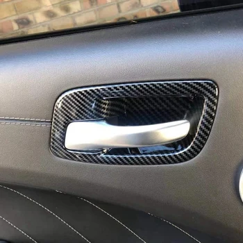 Mõeldud Dodge Charger 2011-2021 Auto süsinikkiust Sisemine Ukse Käepide Kauss Katta Sisekujundus Raami Kleebis Kaunistamise Tarvikud