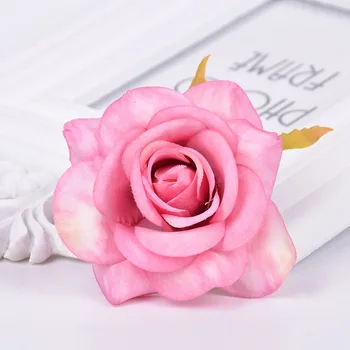 5tk 7cm kunstlikku lille silk tõusis pea pulm kodu kaunistamiseks DIY pärg külalisteraamatusse käsitöö tarvikud Rosa lill