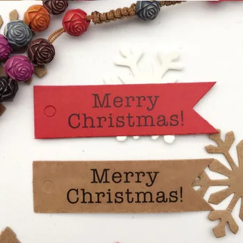 100 Tk/pakk Häid Jõule Muster Dekoratiivne Paber Kingitus Sildid, Silt DIY Kodu Poole Jõulud Tarvikud Ripuvad Kaardid