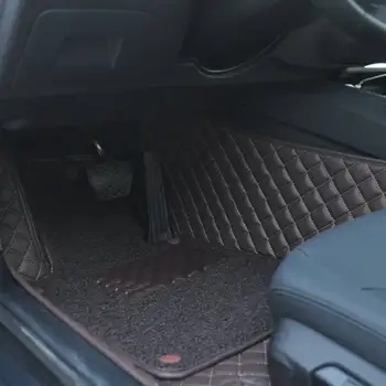 Custom LHD/RHD Eriline Auto Põranda Matid Audi Q5 2010-2018 Aasta Nahast Veekindel Nahk Anti-slip Vaip Vooderdus