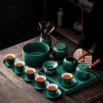 Vintage Tee Set Portselan Jaapani Reisi Loominguline Lihtne Köök Tee Komplekt Luksus Korraldaja Conjunto De Cha Teaware Komplekti DI50CT