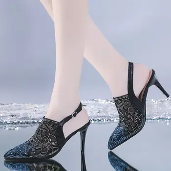Täiesti Uus Naiste 2021 Classic Retro Lühike Sandaalid Pikad Varba Paks Kõrged Kontsad Naiste Sandaalid Suvel Naiste Sandaalid Kingad