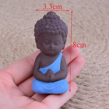 1TK Budismi Väikesed Kujud Vähe Meditatsiooni Munk Kääbus Käsitöö Buddha Kujud Savist Mini Hiina Budism Zen-Mungad