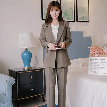 2-osaline ülikond uus stiil kevadel ja sügisel sobiks naine solid color slim kahe-töö professionaalne Office Lady ülikond