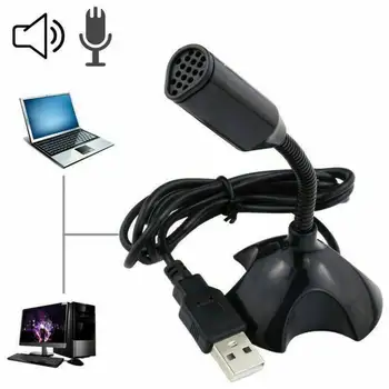 USB Mini Desktop Kõne Mikrofon Mic Seista Reguleeritav ARVUTI Sülearvuti Sülearvuti Lauaarvuti Kõrge Kvaliteediga
