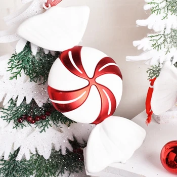 Jõulukaunistused Stseeni Paigutus Kingitus Kaunistused Ripats DIY Candy 30CM Punane ja Valge Värv Candy Etapp Paigutus