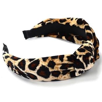 Leopard Twist Sõlm Muster Peapael Magus Sifonki Prindi Peapaela Moodi Peakatted Naiste Jaoks Tüdrukud, Juuksed Tarvikud