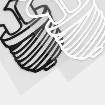 YJZT 6.2×14CM Isikliku lambipirni Muster Vinüül Decal Lõbus Auto Kleebis Keha Kaunistamine Must / Hõbe 20D-0268