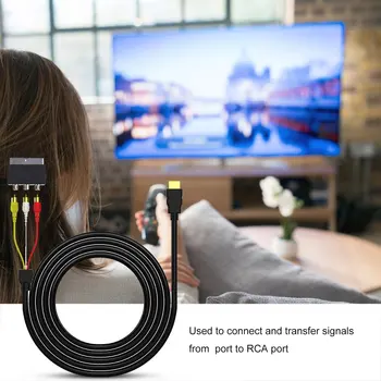 5VConnector HDMI-ühilduvate, et RCA-Kaabel Meeste 3RCA Komposiit AV Mees M/M-Audio-Video-Converter-Adapter-Kaabel Juhe Saatja