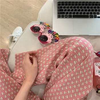 Naiste Pajama Komplekti Magus Homewear Hubane Õpilased Tasku O-kaeluse jaoks Mugav korea Stiilis Lühikesed Varrukad Trendikas Lahti Pehme Sleepwear