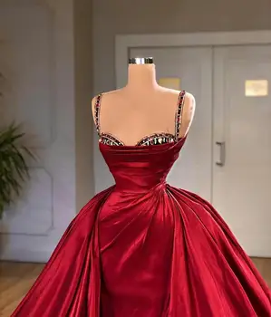 2021 Punane Spagetid, õhtukleidid, Pluss Suurus Naised Ametlikule Ballile Hommikumantlid Kullake Elegantne Pikk vestido de novia