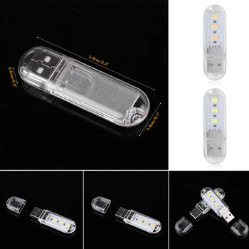 5V USB LED Night Light LED Võtmehoidja Laua Lugemise lamp Telkimine Raamat USB Vidin Ultra-väike suurus U-disk LED öösel lamp