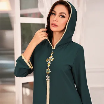 Abaya Dubai Türgi Moslemi Mood Hijab Kleit Islam Riided Aafrika Pikad Kleidid Naistele Rüü De Moda Musulman Djellaba Femme