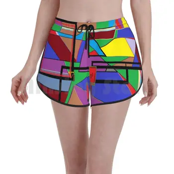 Geomeetria-Kuju Kuju Ujuda lühikesed Püksid Naiste Rannas Püksid Geomeetrilisi Kujundeid Kokkuvõte Nüüdisaegne Modernism 20thcentury Pop Art