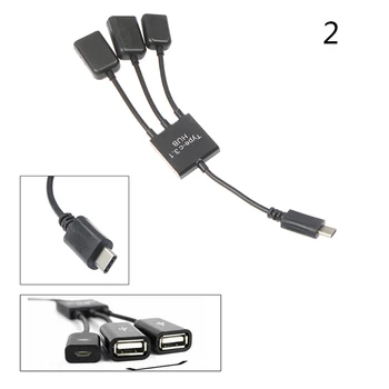 4 Port, Micro USB Power OTG Extender Hub Kaabel Must OTG Kaabel Hub Android Tahvelarvuti, Nutitelefoni U Disk Hiirt Tarvikud