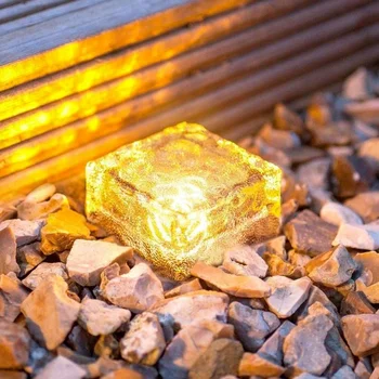 LED Solar Ice Maa-Lamp Solar Aed Teki Hele Tellis Ice Cube Tee Korrusel kerge Trepp, Muru Teki Päikese Maetud Lambid