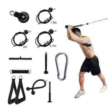 Fitness DIY Rihmaratas Kaabel Masina Varustus Biitseps Triceps Käe harjutamiseks Seadmete Kõrge rippmenüüst DIY 360-kraadise Pöörde
