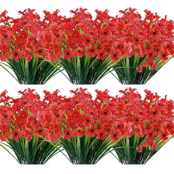 20 Kimbud Tehislilled Väljas Võltsitud Lilled Plastikust Rohelus Põõsad Aias Veranda Akna Kasti Decor