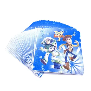 20pcs/palju Disney Toy Story Teema Ühekordselt Salvrätiku Kids Sünnipäeva Paberist Salvrätik Beebi Dušš Teema Poole Teenetemärgi Pakkumise
